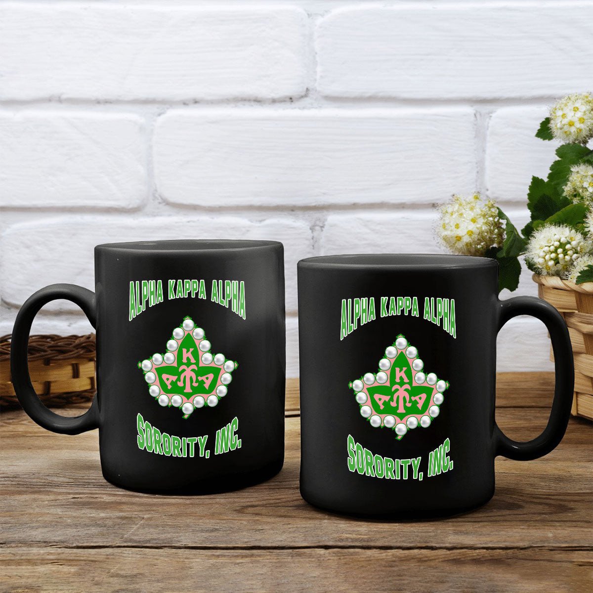 Sorority Drinkware - AKA Ivy Leaf Mug