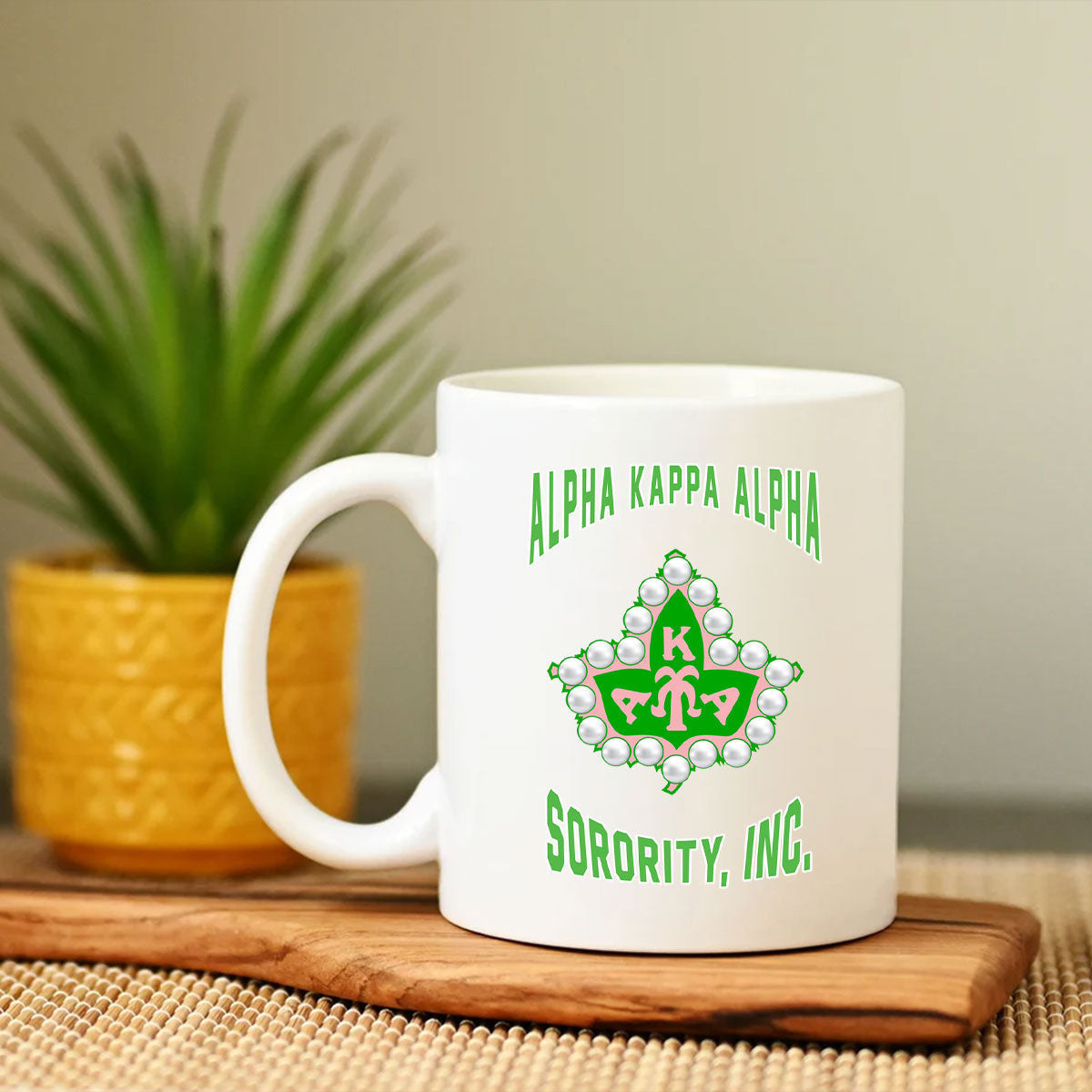 Sorority Drinkware - AKA Ivy Leaf Mug