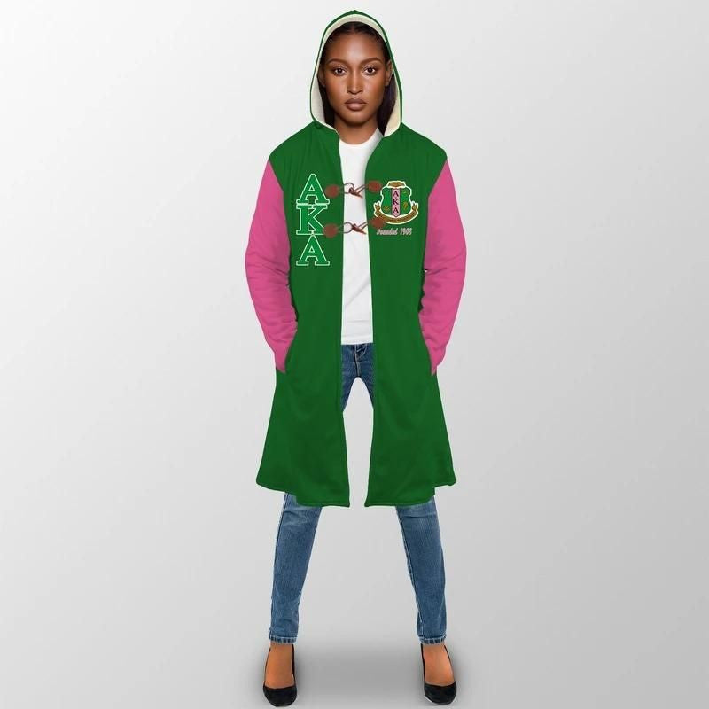 Sorority Hooded Coat - AKA Hooded Coat John Style