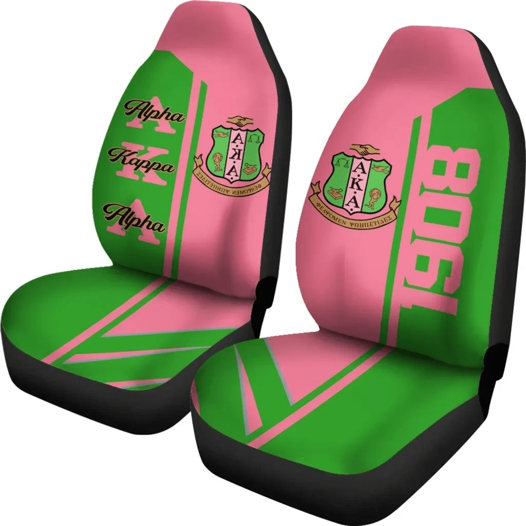 Sorority Car Seat Covers - AKA Car Seat Covers Half Concept (Set of 2)