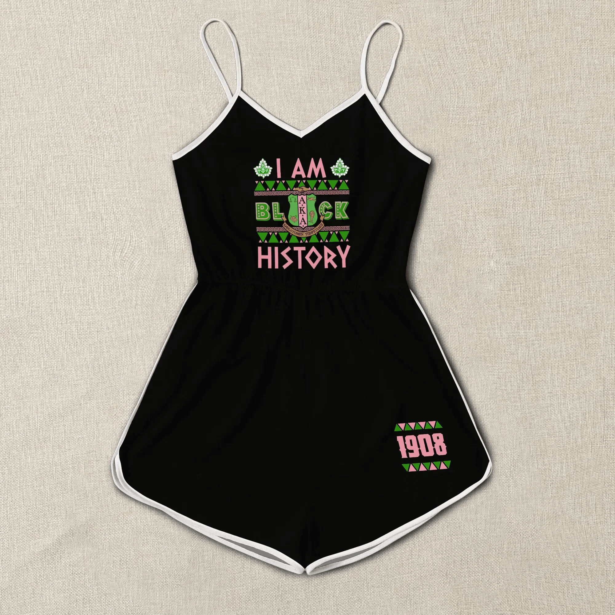 Sorority Romper - I Am Black History AKA Romper