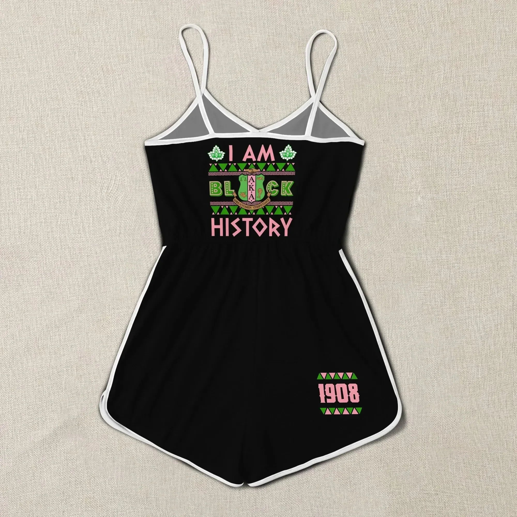 Sorority Romper - I Am Black History AKA Romper