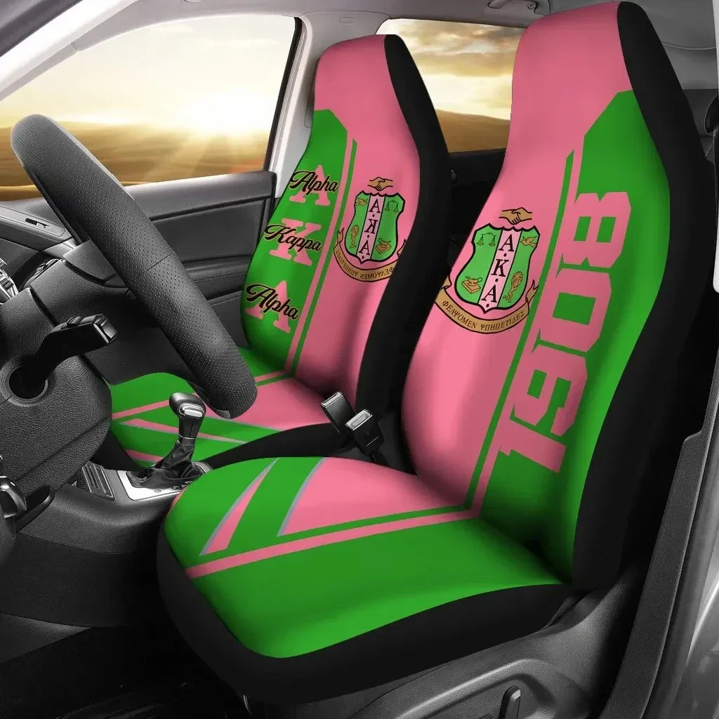 Sorority Car Seat Covers - AKA Car Seat Covers Half Concept (Set of 2)