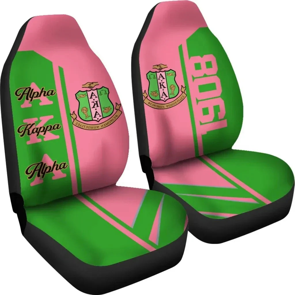 Sorority Car Seat Covers - AKA Car Seat Covers Half Concept (Set of 2)
