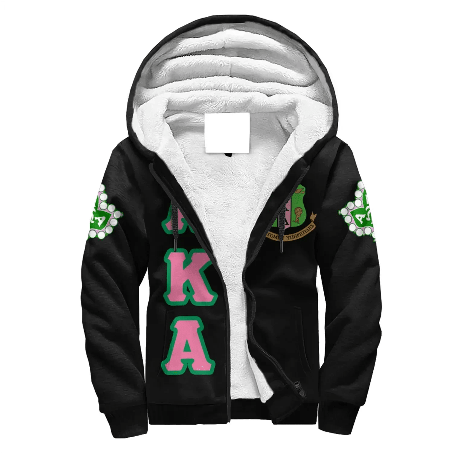 Sorority Hoodie - AKA Letters Sherpa Hoodie