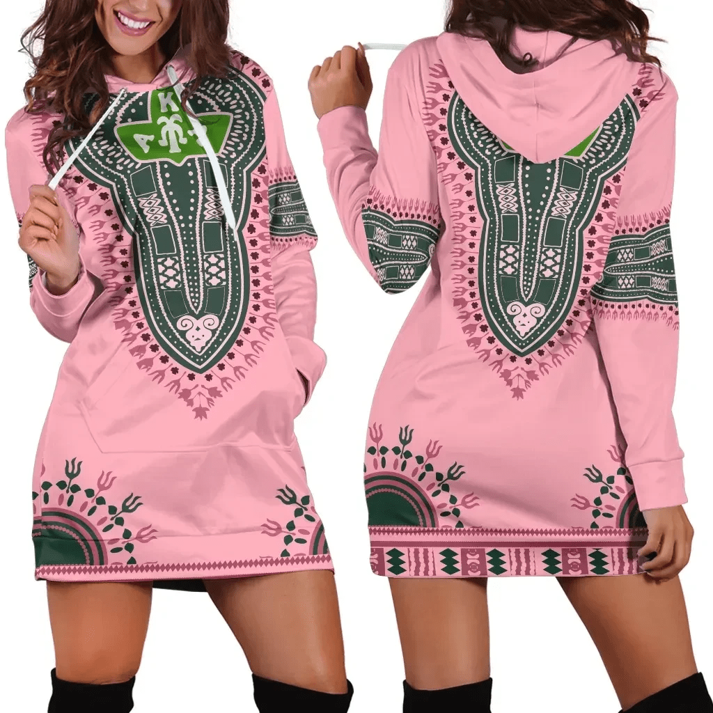 Sorority Hoodie - AKA Dashiki Hoodie Dress9