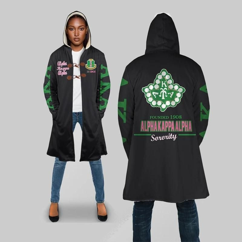 Sorority Hooded Coat - Ivy League AKA Est 1908 Hooded Coat