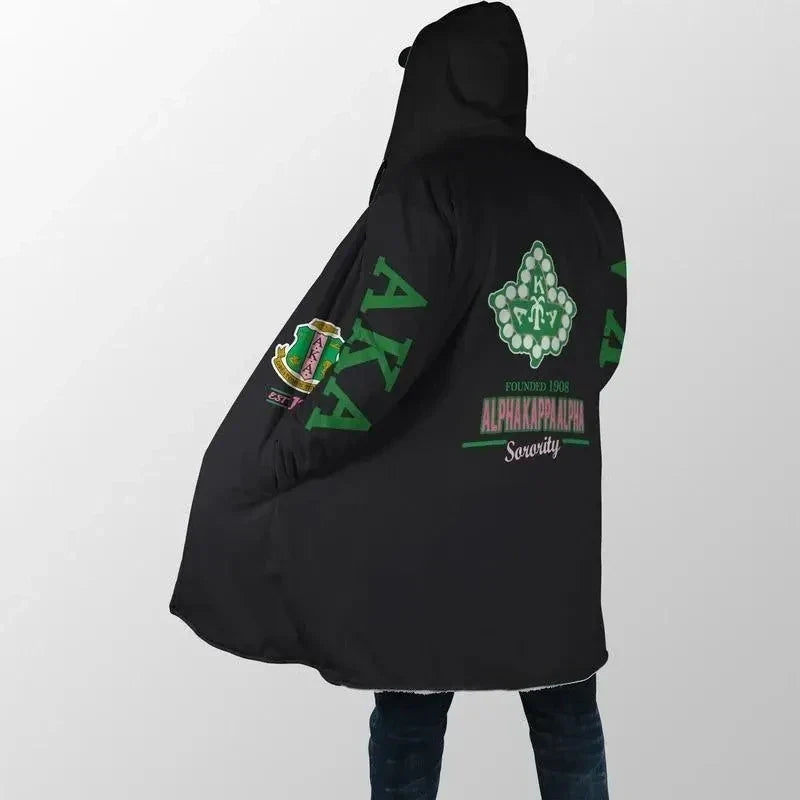 Sorority Hooded Coat - Ivy League AKA Est 1908 Hooded Coat