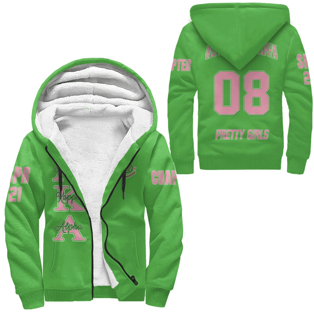 Sorority Hoodie - Custom AKA Green Sherpa Hoodies