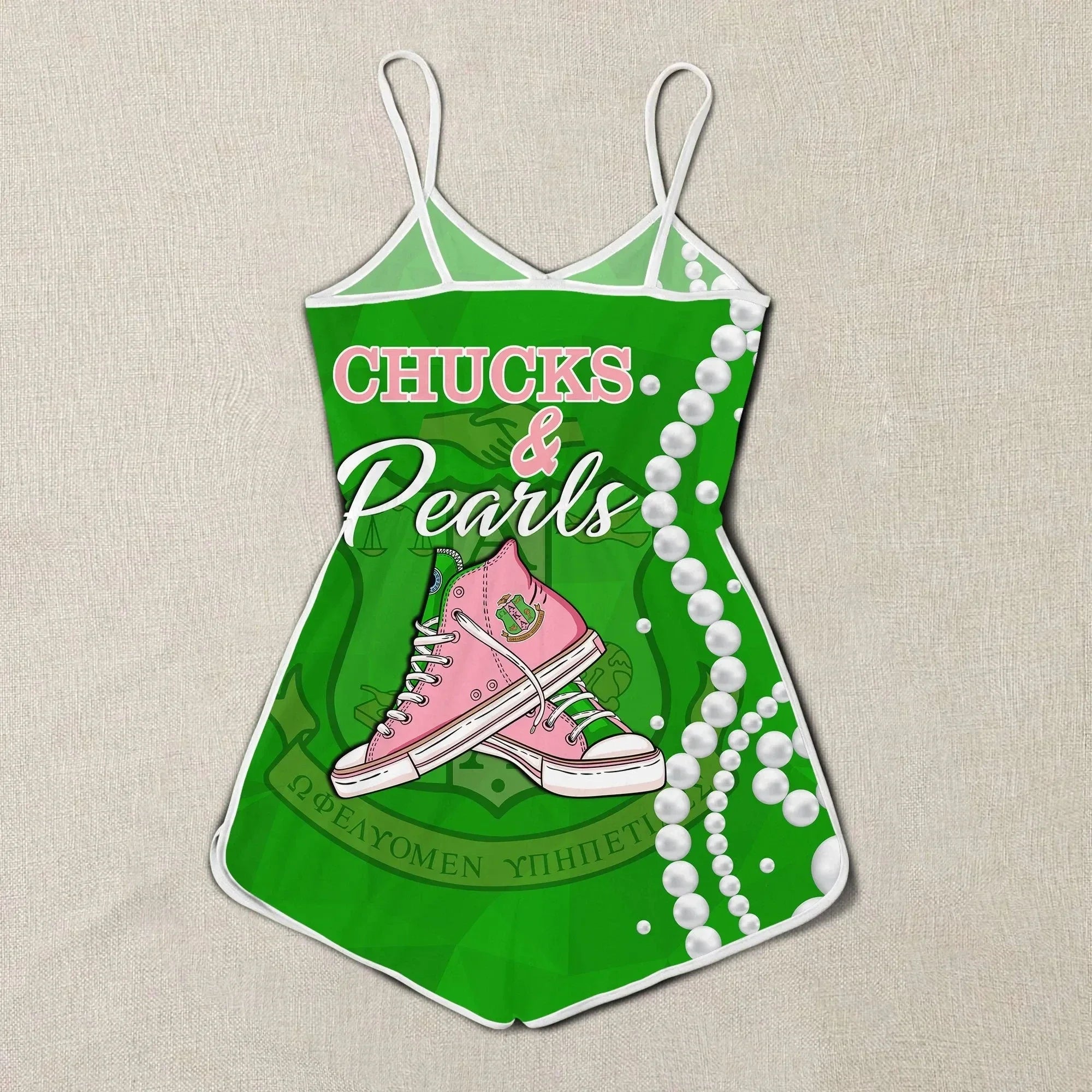 Sorority Romper - AKA K.H Pearls Romper