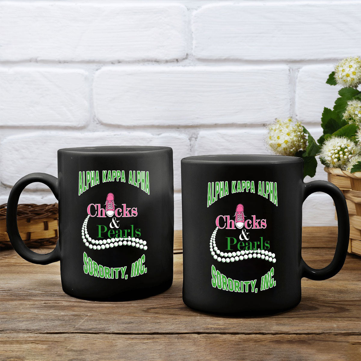 Sorority Drinkware - AKA Chucks & Pearls Mug