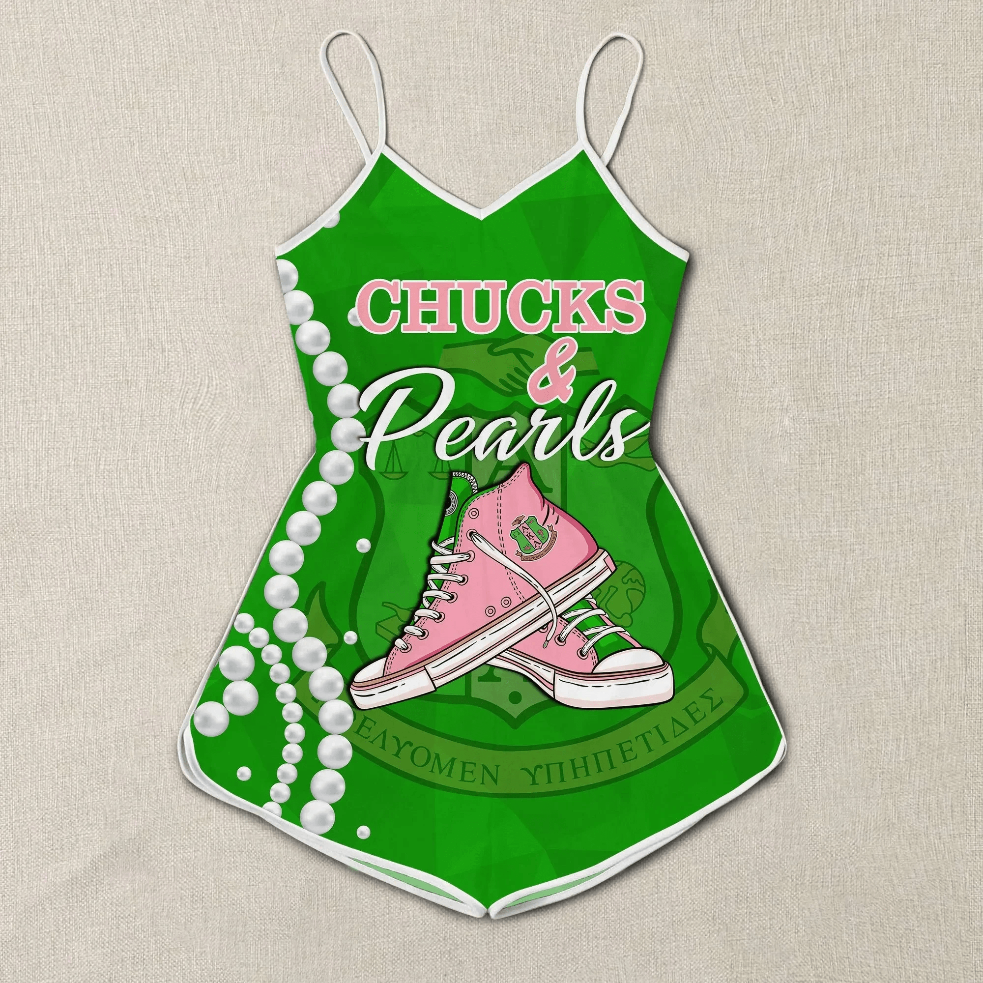 Sorority Romper - AKA K.H Pearls Romper