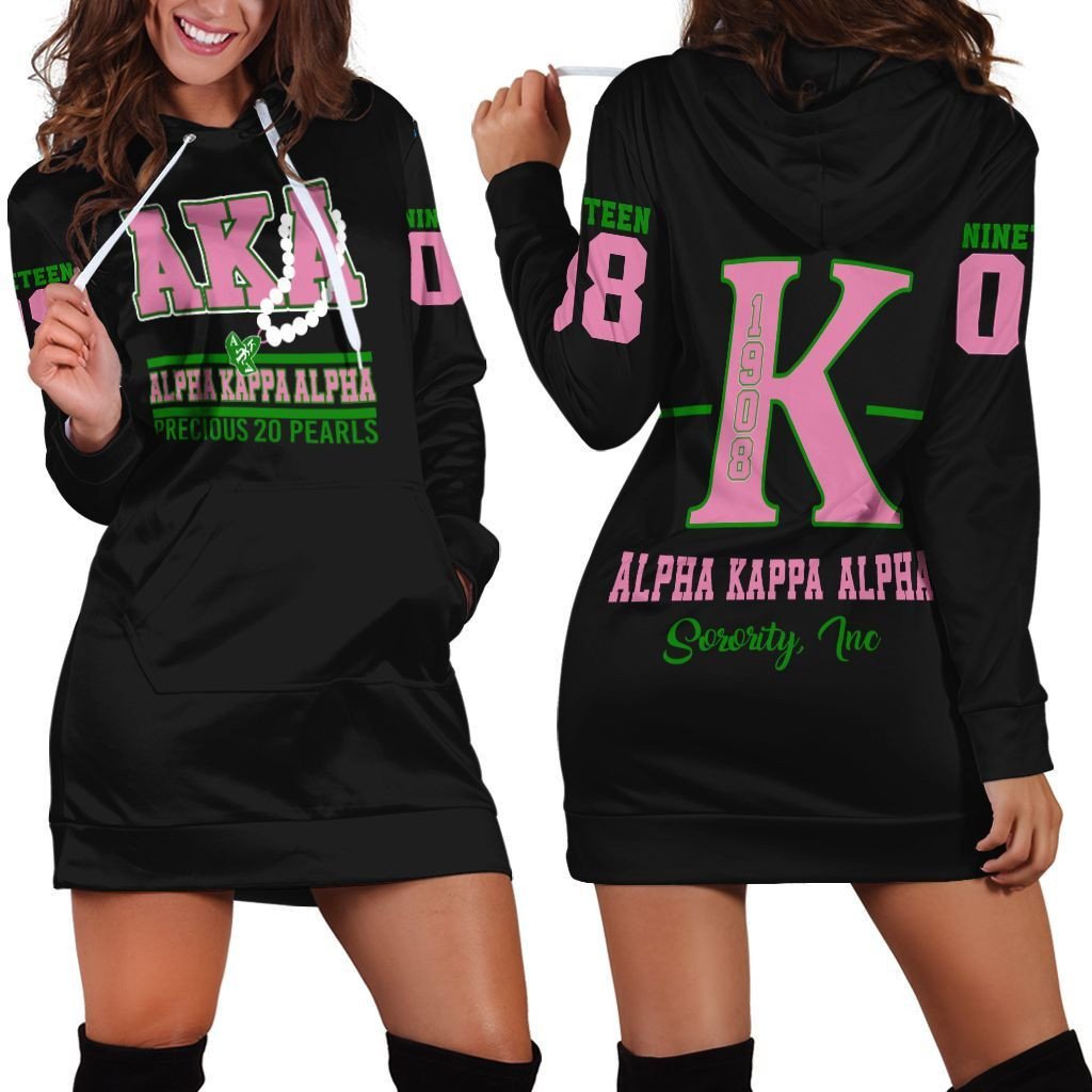 Sorority Hoodie - AKA Precious Pearls Hoodie Dress