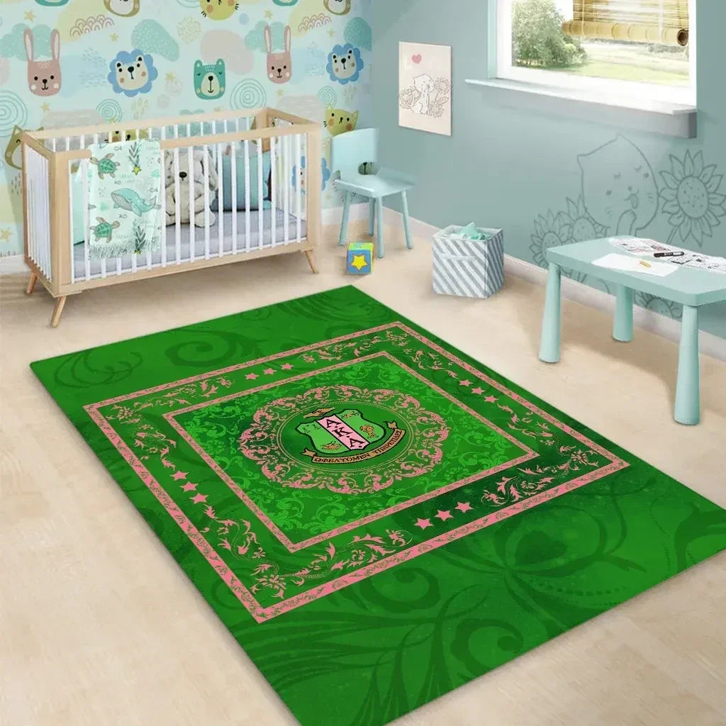 Sorority Rug - AKA Area Rug Fancy Style