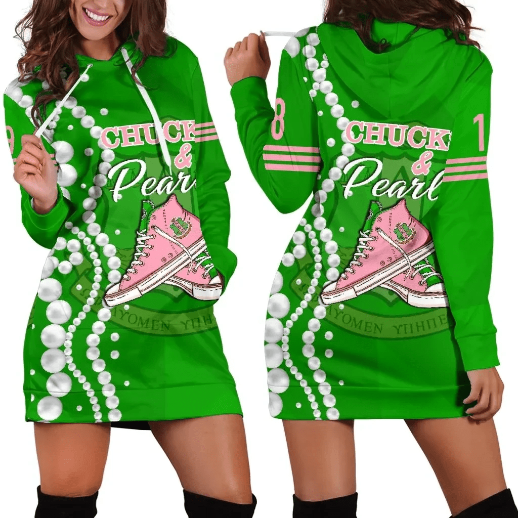 Sorority Hoodie - AKA K.H Pearls Hoodie Dress