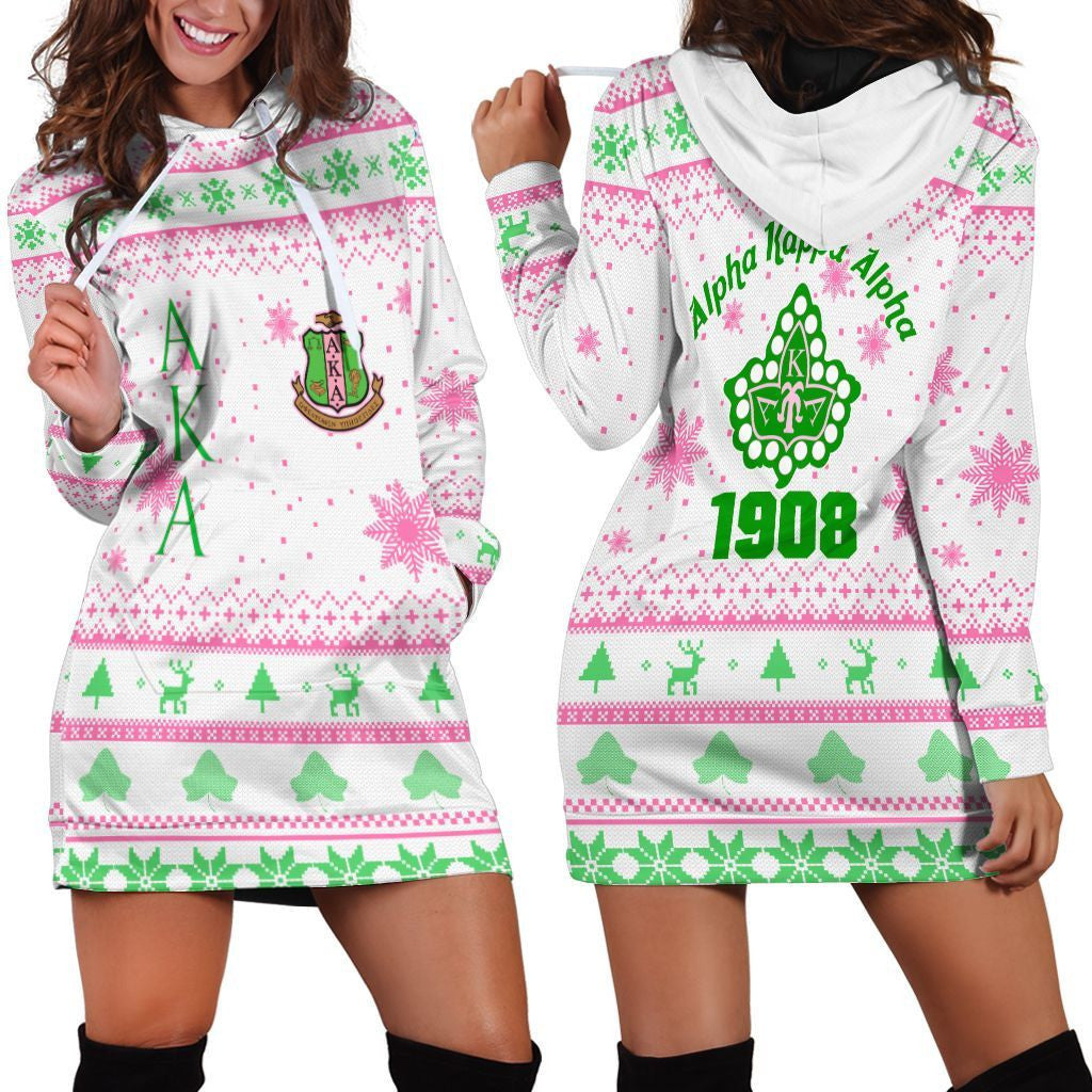 Sorority Hoodie - Christmas Ivy AKA White Hoodie Dress