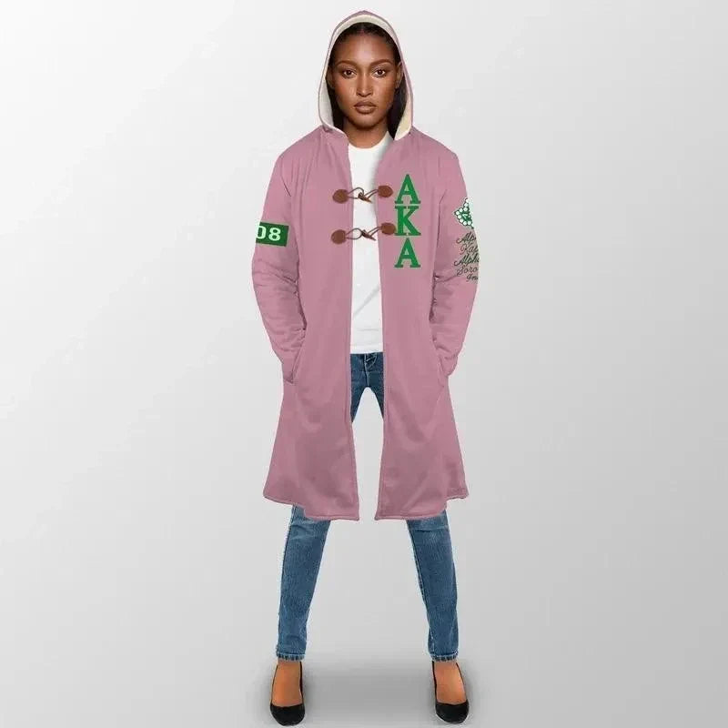 Sorority Hooded Coat - AKA Hooded Coat - Erik Style