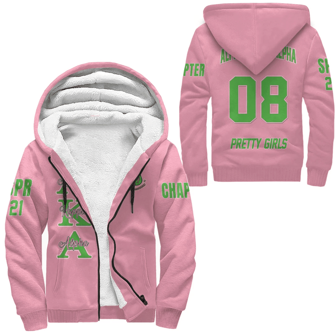 Sorority Hoodie - Custom AKA Pink Sherpa Hoodies