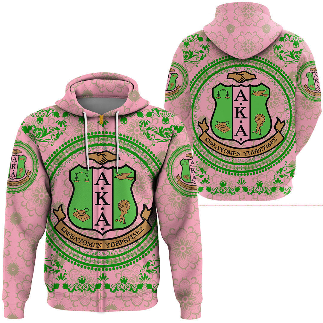 Sorority Hoodie - AKA Floral Pattern Hoodie