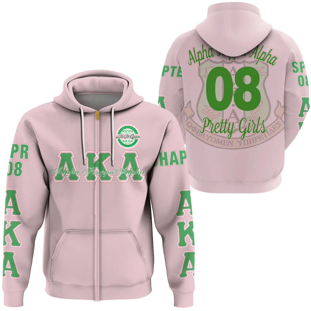 Sorority Hoodie - AKA Phi Phi Omega Zip Hoodie