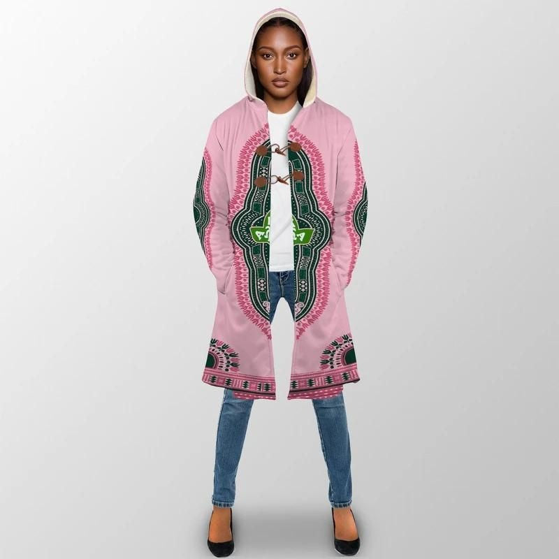 Sorority Hooded Coat - Dashiki AKA Hooded Coat