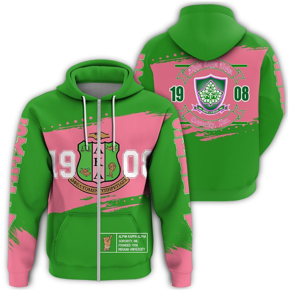 Sorority Hoodie - AKA Indiana University Zip Hoodie