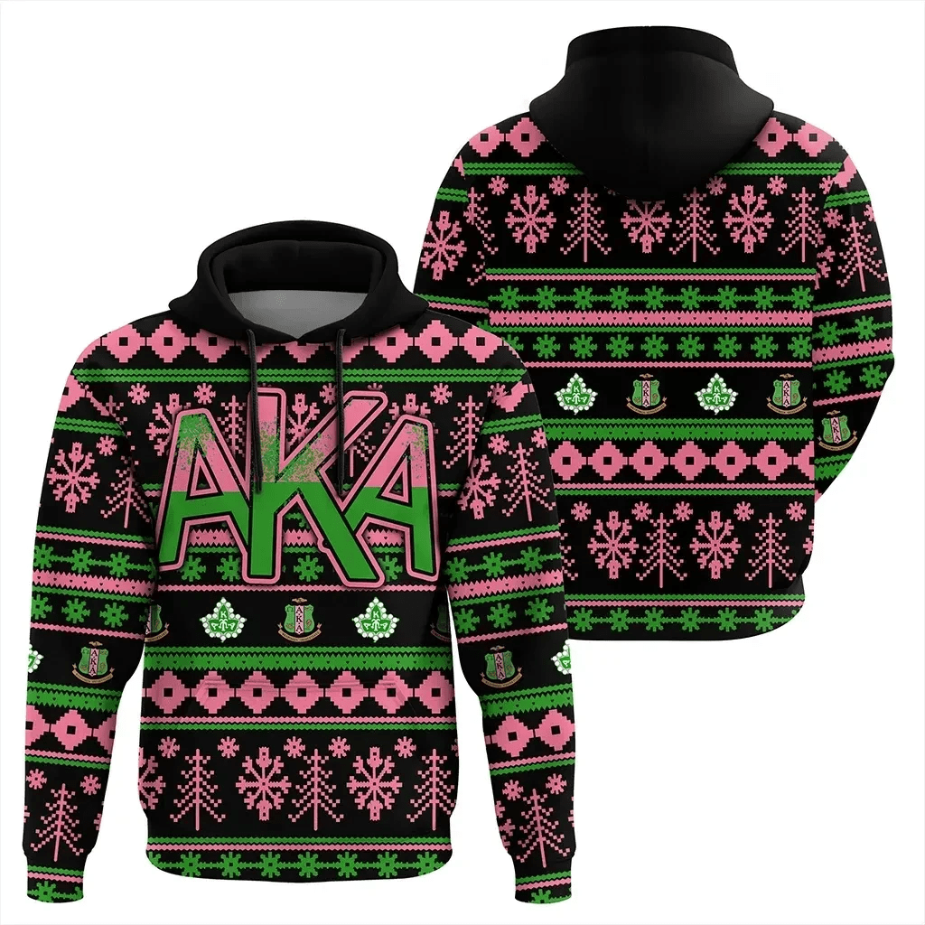 Sorority Hoodie - AKA Christmas Splatters Hoodie
