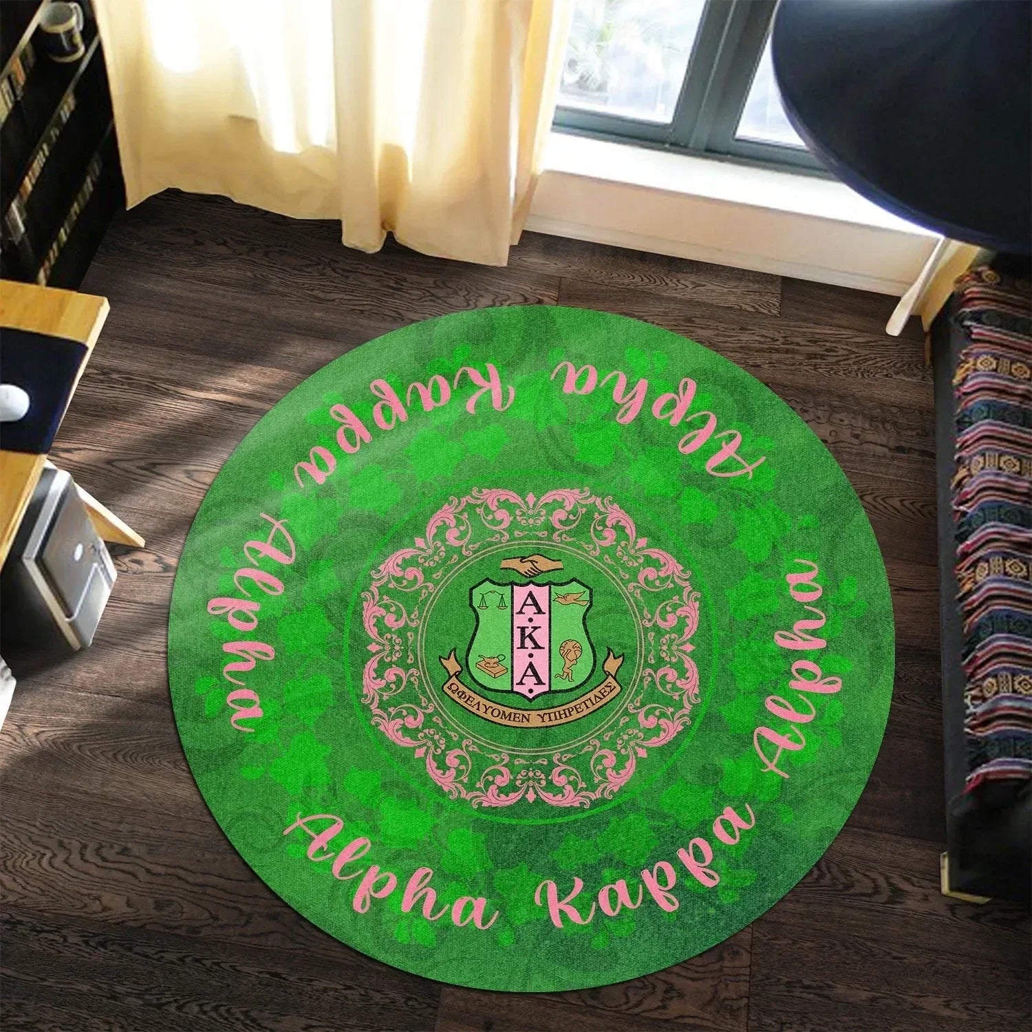 Sorority Carpet - AKA Round Carpet - Fancy Style
