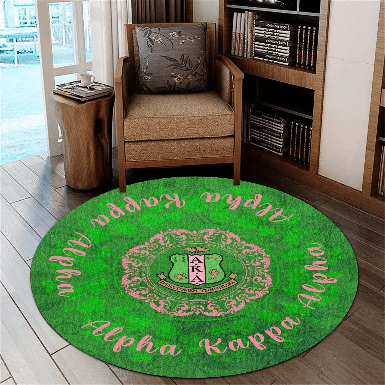 Sorority Carpet - AKA Round Carpet - Fancy Style