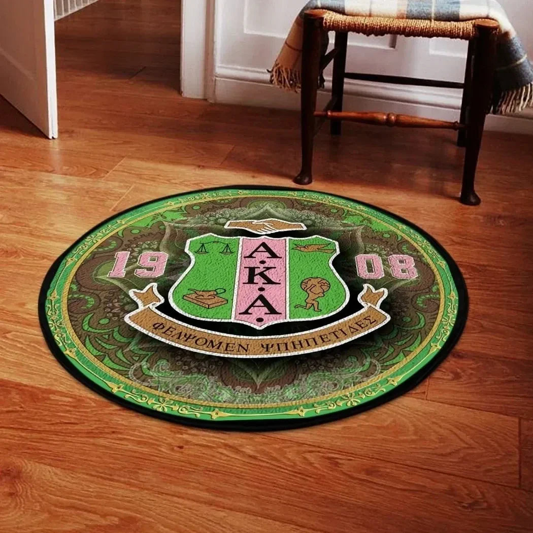 Sorority Carpet - Floral AKA Round Carpet