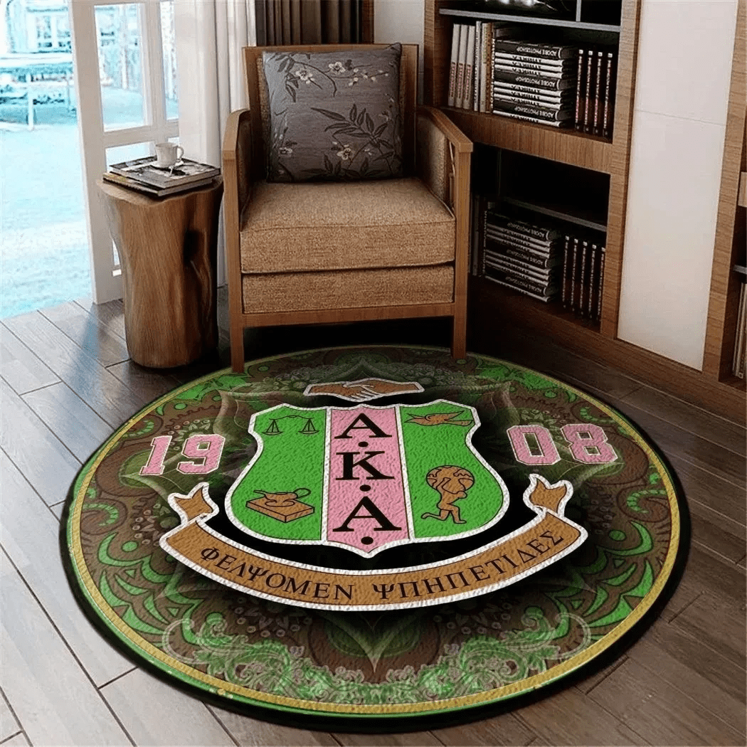Sorority Carpet - Floral AKA Round Carpet