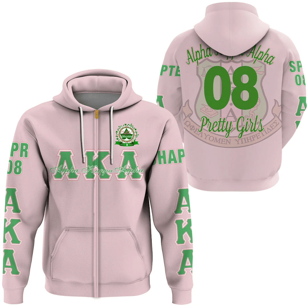 Sorority Hoodie - AKA Confident Central Region Zip Hoodie