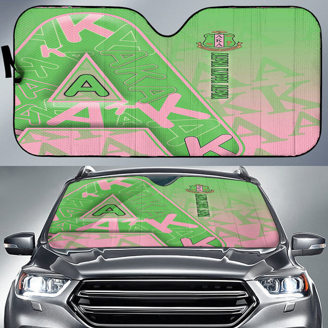 Sorority Auto Sun Shades - AKA Letters Pattern Auto Sun Shades