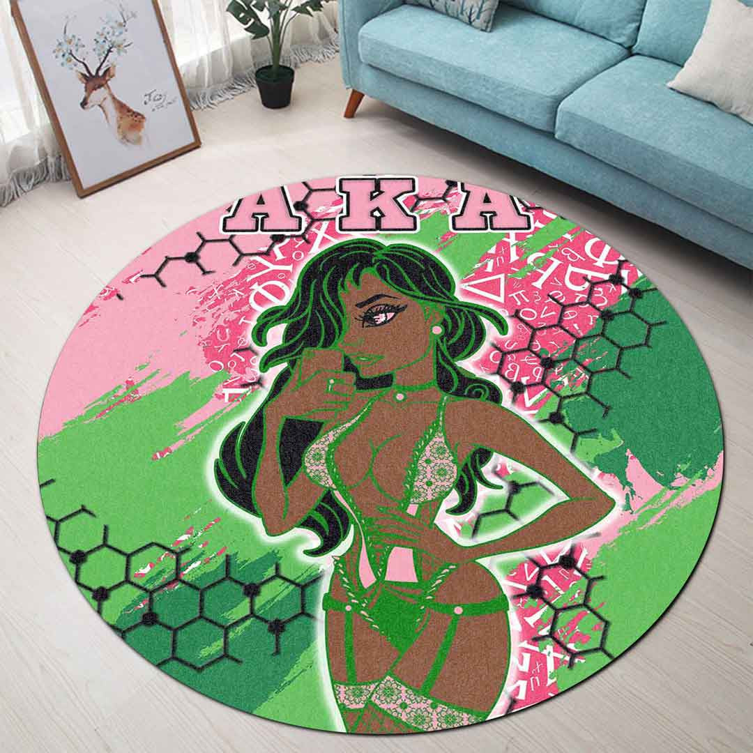 Sorority Carpet - AKA Sorority Special Girl Round Carpet
