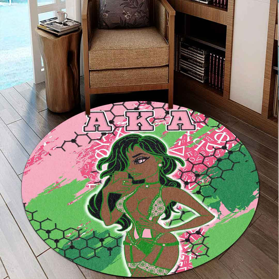 Sorority Carpet - AKA Sorority Special Girl Round Carpet