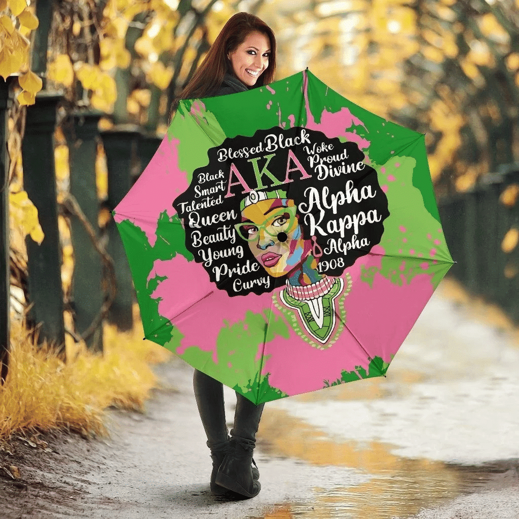 Sorority Umbrellas - AKA Woman Dashiki Umbrella