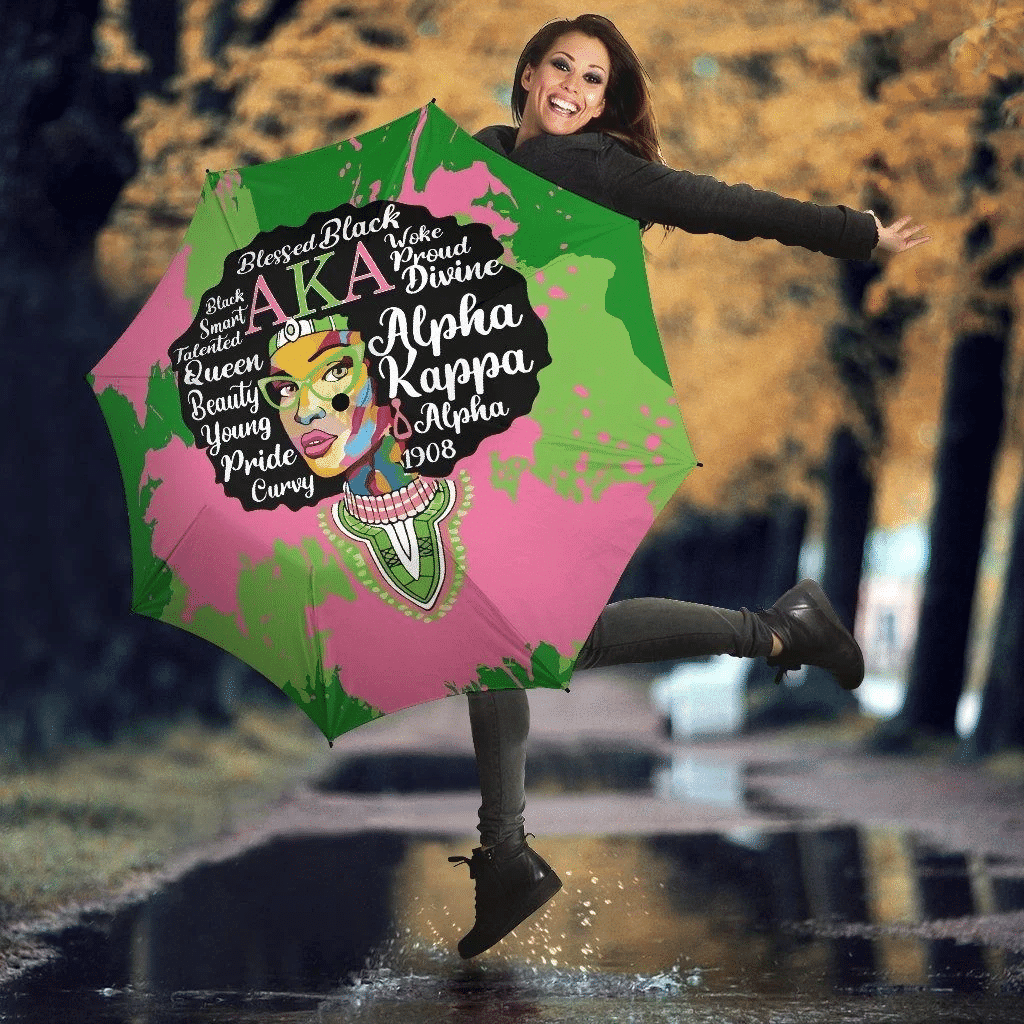 Sorority Umbrellas - AKA Woman Dashiki Umbrella