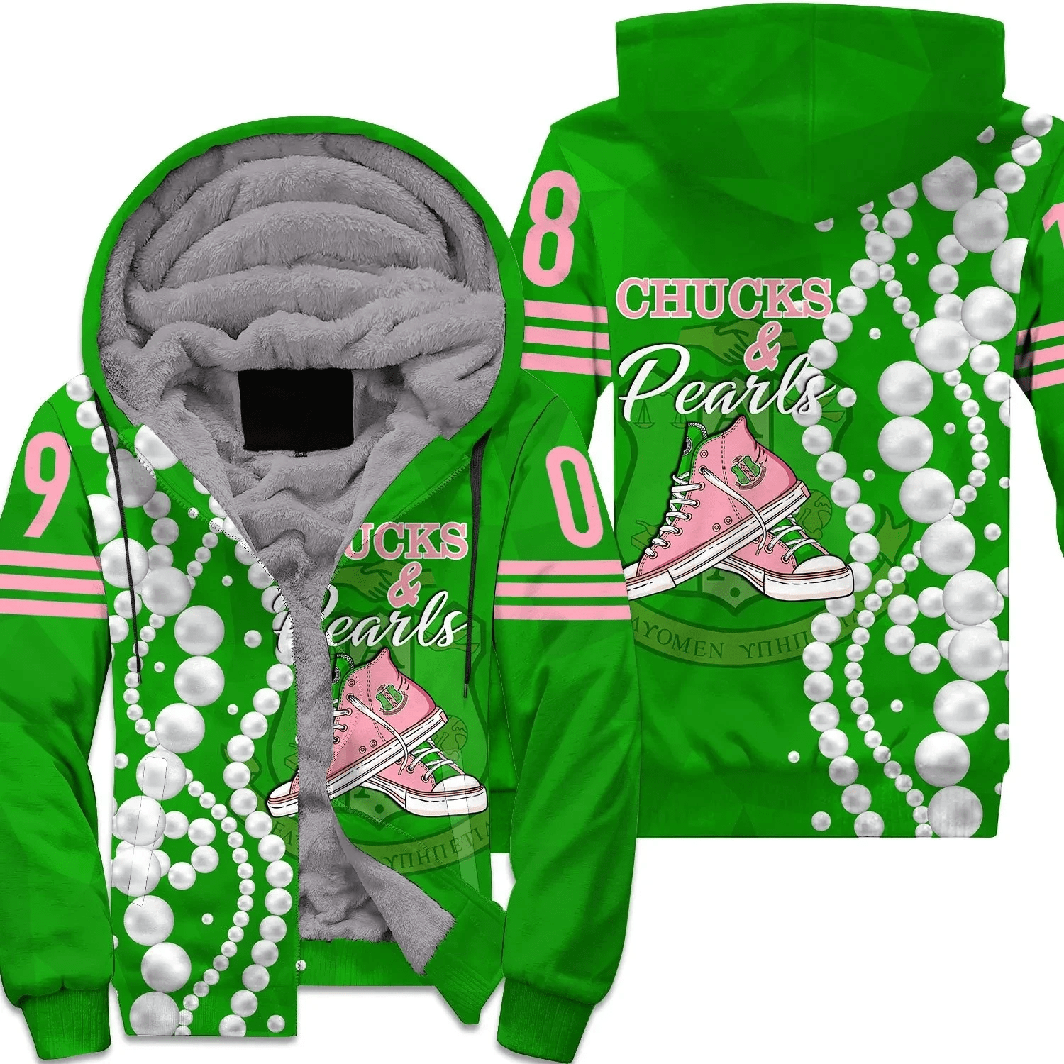 Sorority Hoodie - AKA K.H Pearls Sherpa Hoodie