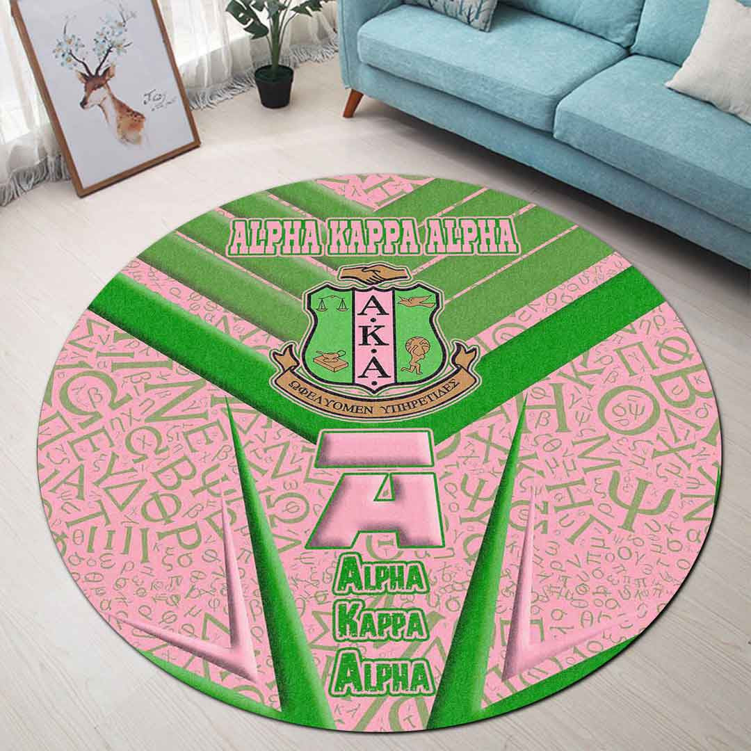 Sorority Carpet - AKA Sporty Style Round Carpet