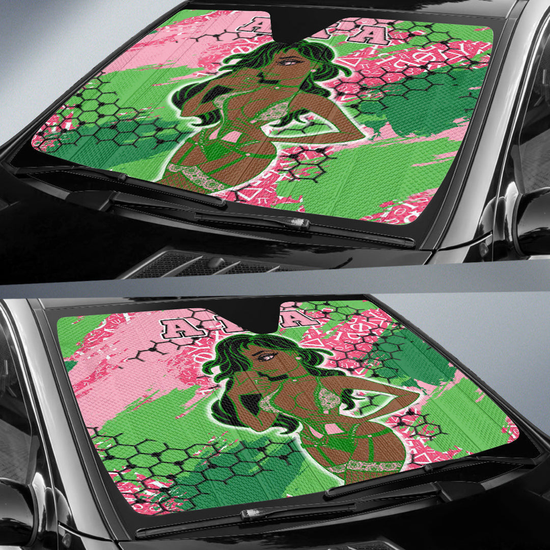 Sorority Auto Sun Shades - AKA Sorority Special Girl Auto Sun Shades