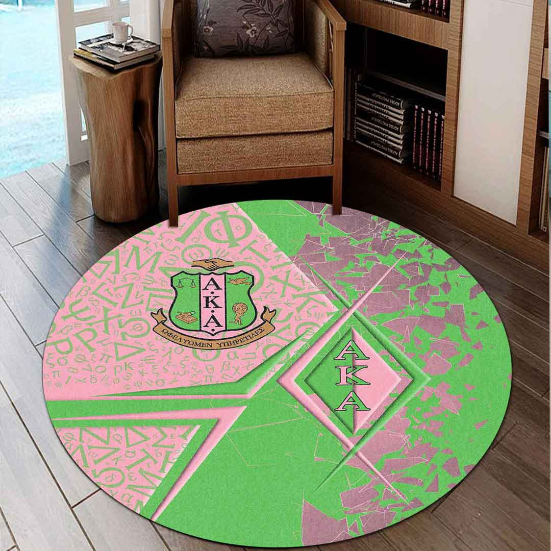 Sorority Carpet - AKA Legend Round Carpet