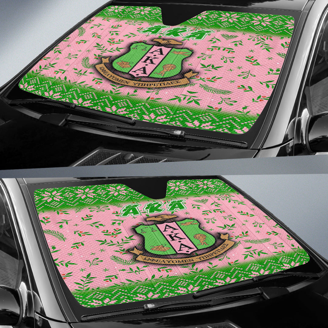 Sorority Auto Sun Shades - AKA Christmas Auto Sun Shades