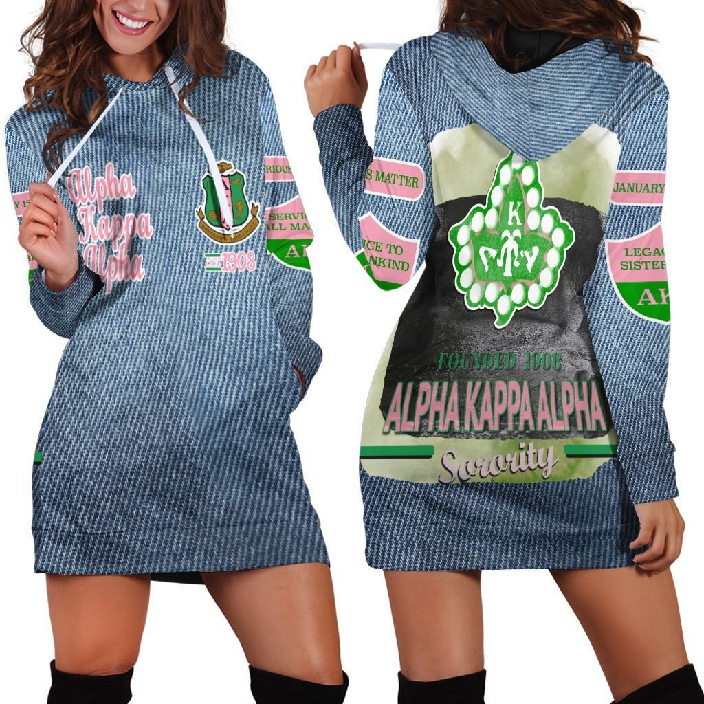 Sorority Hoodie - Jeans AKA Sorority Hoodie Dress