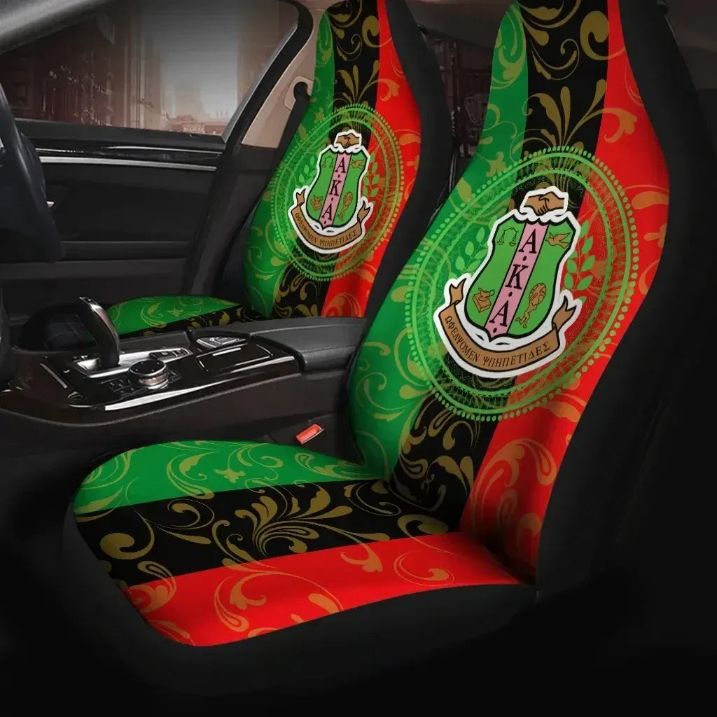Sorority Car Seat Covers - Pan AKA Car Seat Covers Ver02