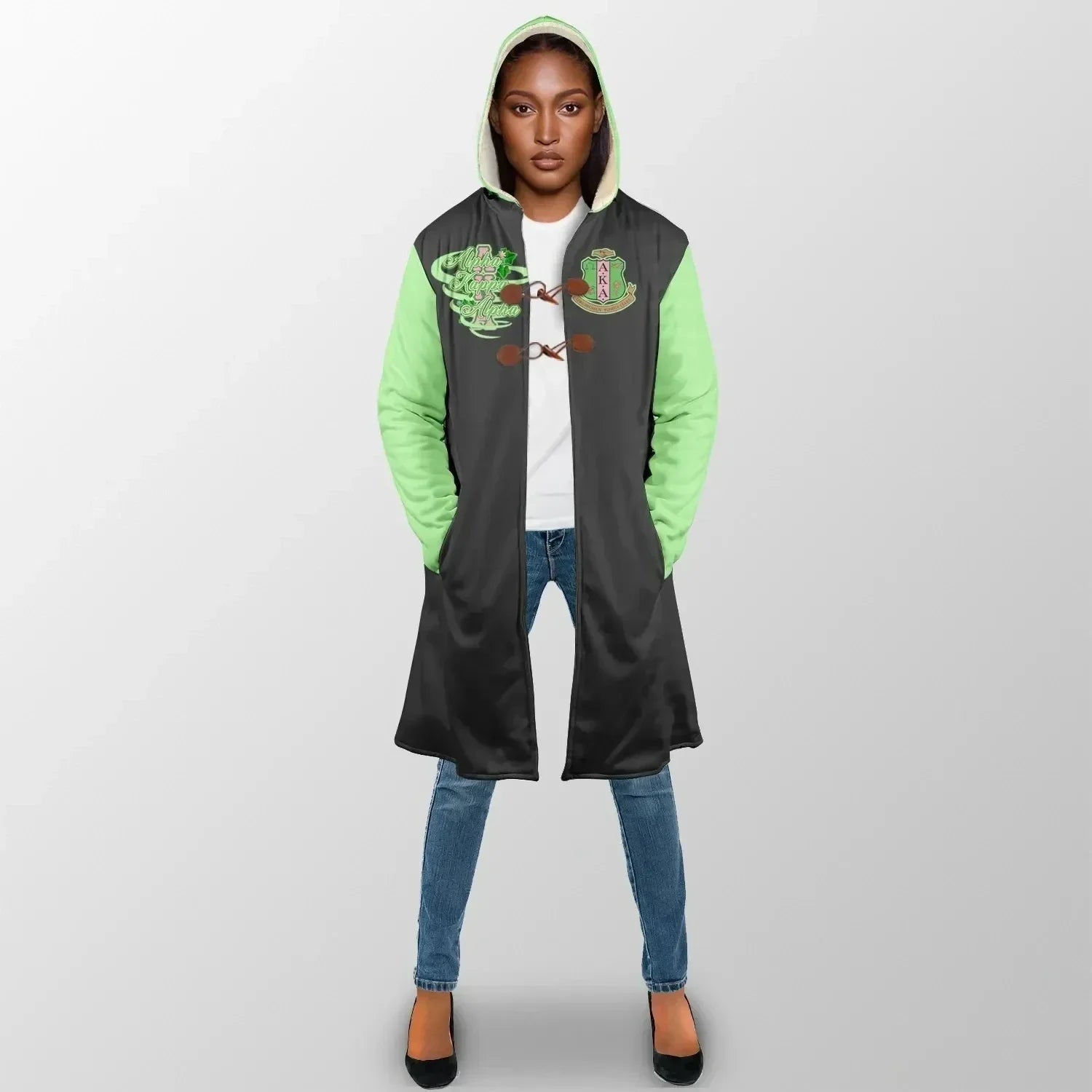 Sorority Hooded Coat - Strong Women AKA Hooded Coat