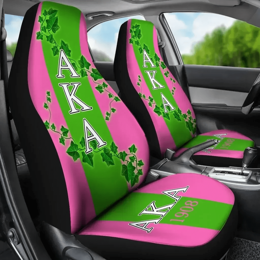 Sorority Car Seat Covers - AKA Ivy Leaf Car Seat Covers