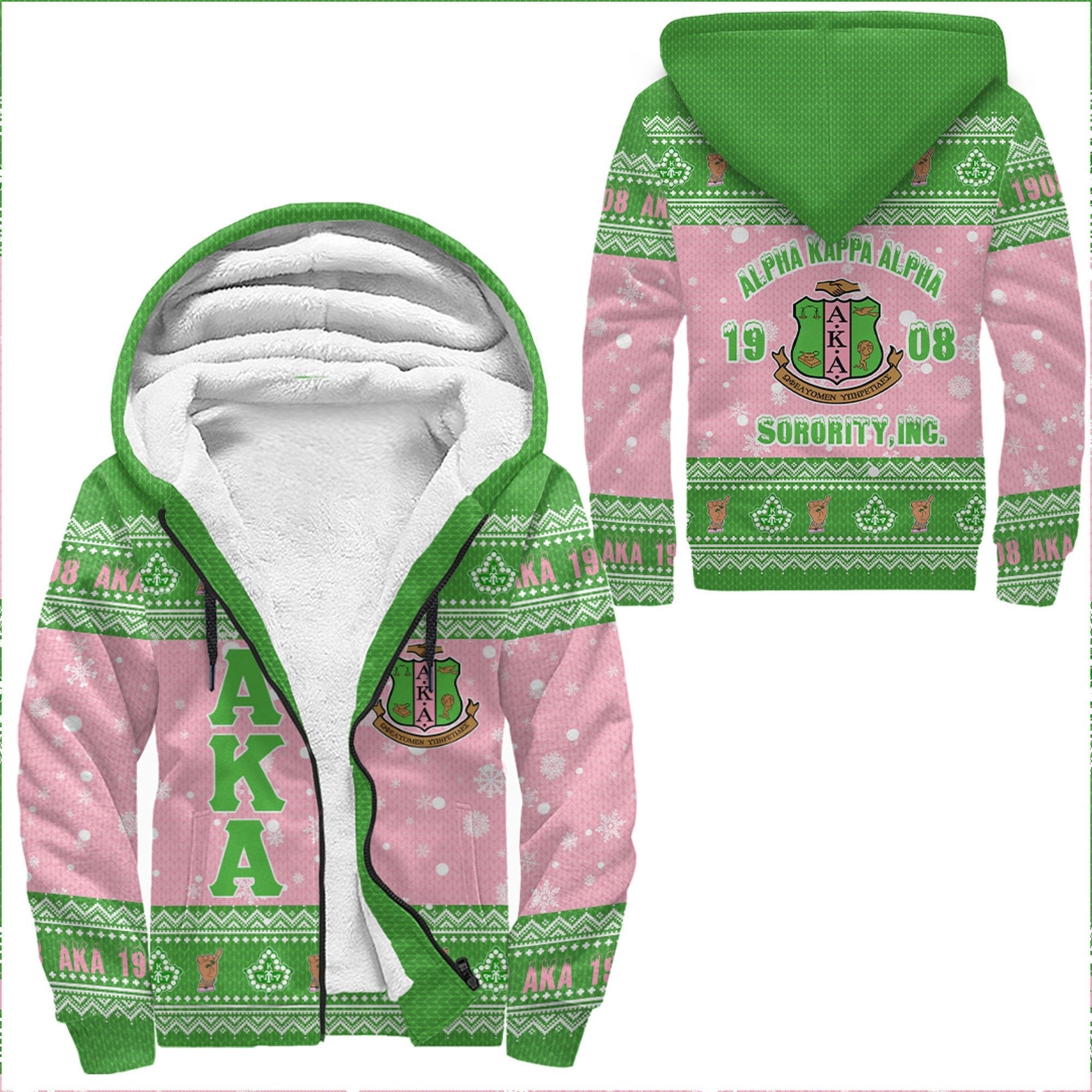 Sorority Hoodie - AKA Christmas Sherpa Hoodies
