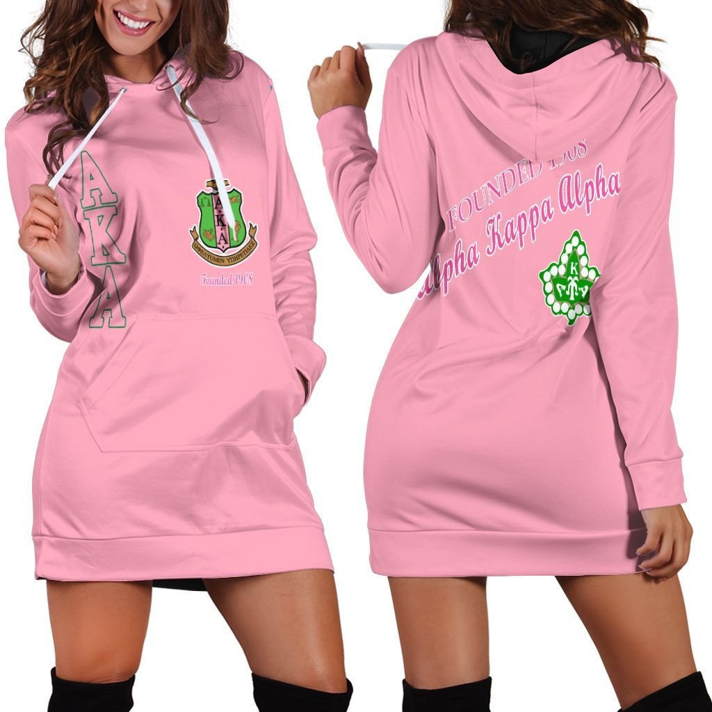 Sorority Hoodie - AKA 1908 Sorority Simple Style 2 Hoodie Dress
