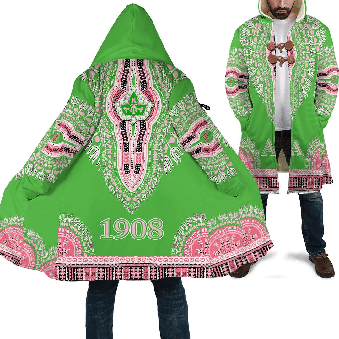 Sorority Hooded Coat - AKA Dashiki Hooded Coat