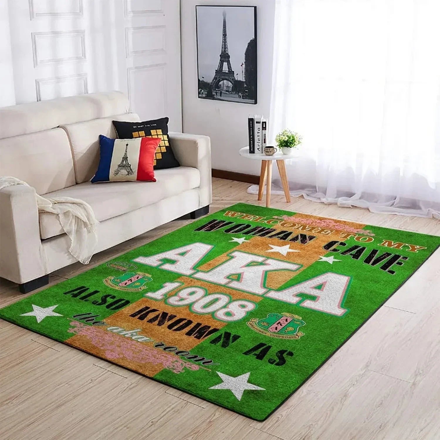 Sorority Rug - Welcome To Woman Cave AKA Area Rug